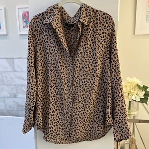 Leopard silk blouse
